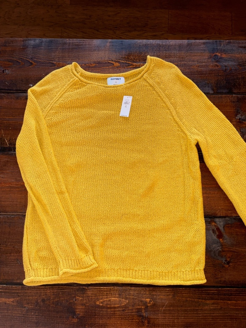 Old Navy Yellow Scoopneck Lightweight Knit Sweater